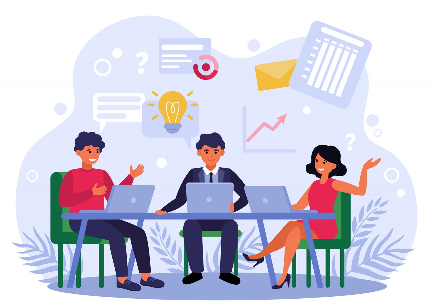 business team brainstorming discussing startup project 74855 6909